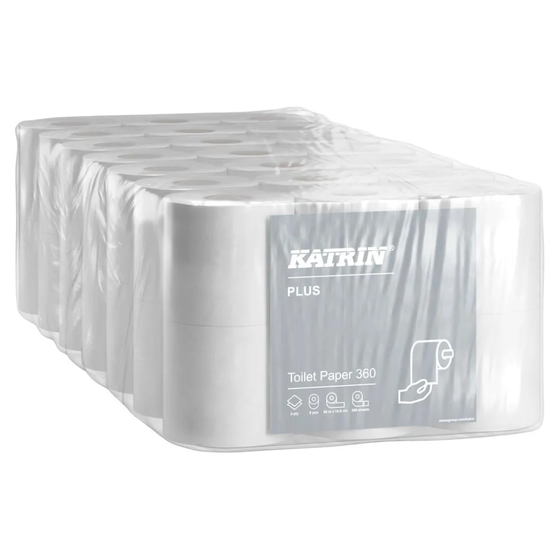 Toalettpapper Katrin Toalett 360 Plus 2-lg Vit 50m