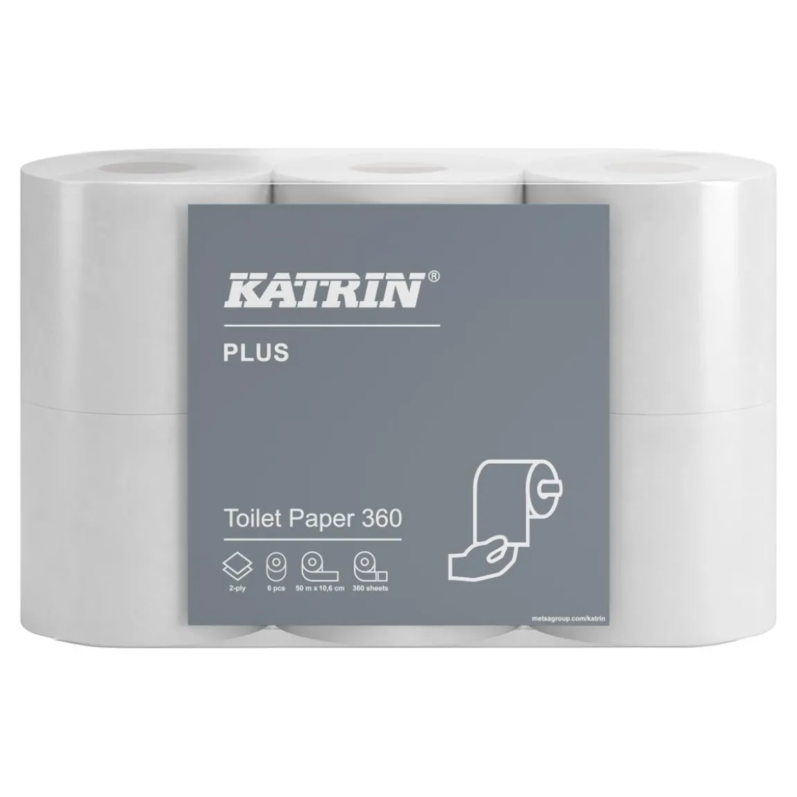 Toalettpapper Katrin Toalett 360 Plus 2-lg Vit 50m