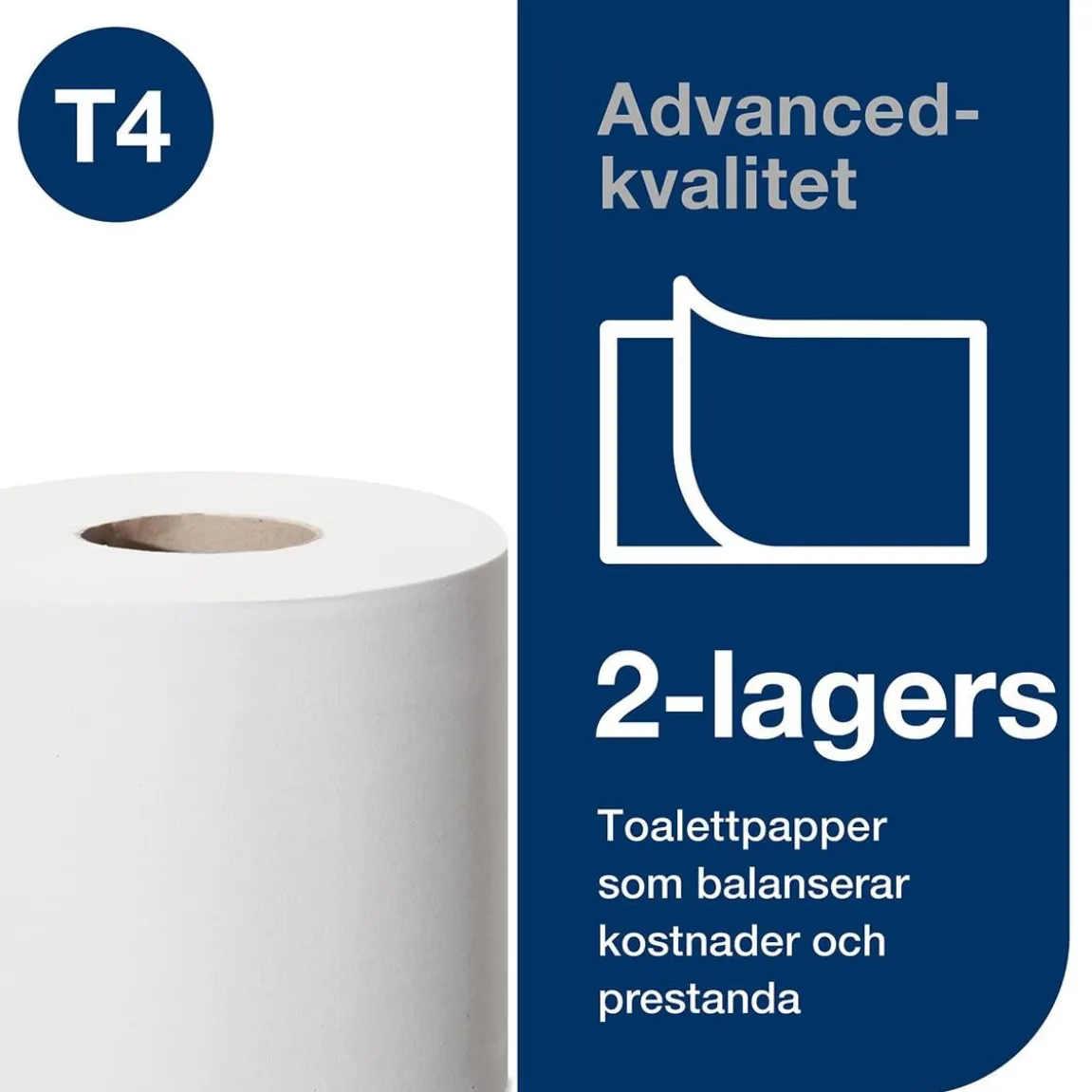Toalettpapper Tork T4 Advanced 2-lg Vit 31,4m