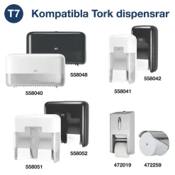 Toalettpapper Tork T7 Coreless Advance 2-lg Natur 94,3m