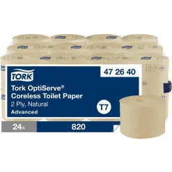Toalettpapper Tork T7 Coreless Advance 2-lg Natur 94,3m