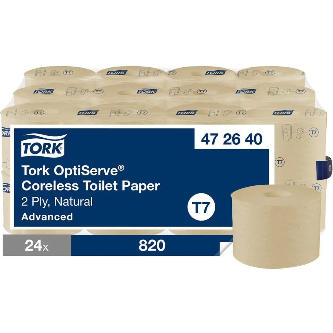 Toalettpapper Tork T7 Coreless Advance 2-lg Natur 94,3m