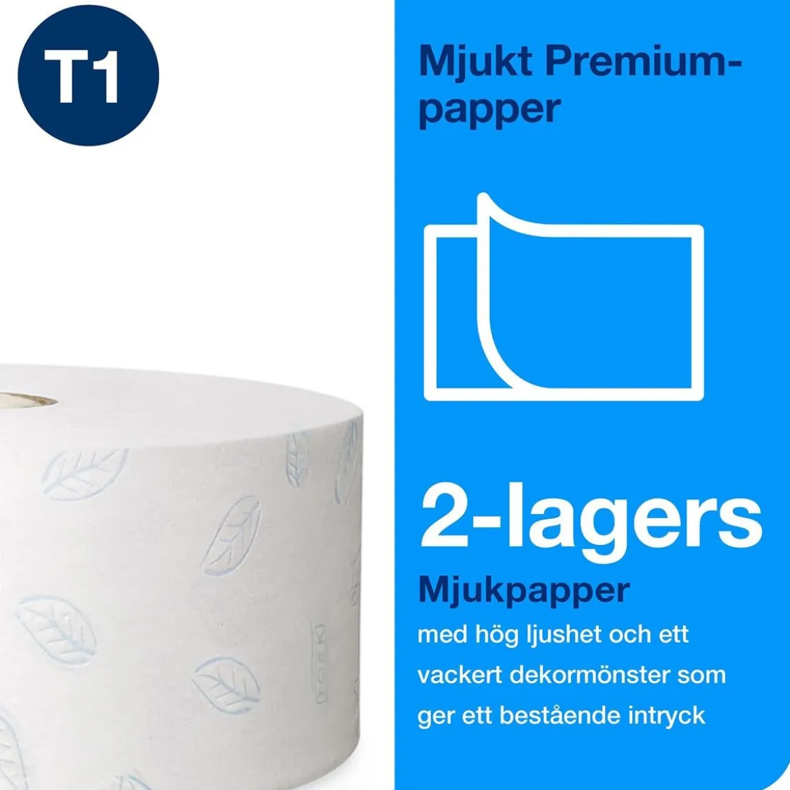 Toalettpapper Tork T1 Jumbo Premium 2-lg Vit 360m