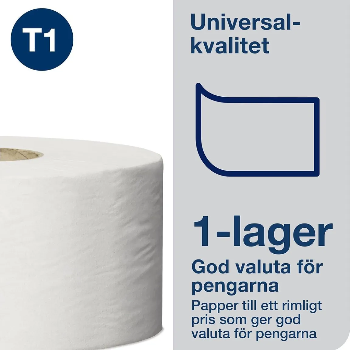 Toalettpapper Tork T1 Jumbo Universal 1-lg Vit 500m