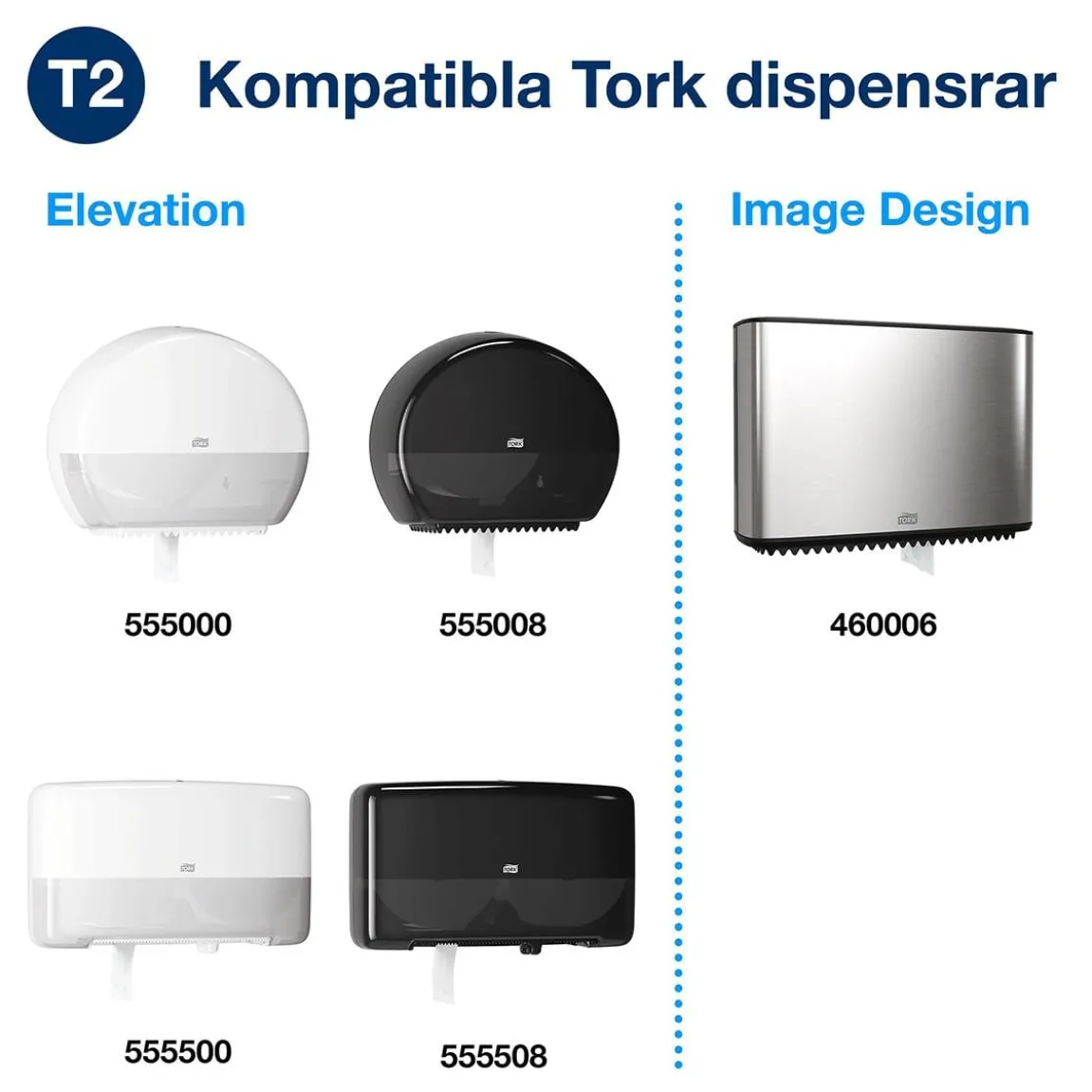 Toalettpapper Tork T2 Mini Prem E-soft 3-lg Vit 120m