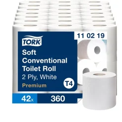 Toalettpapper Tork T4 Premium 2-lg Vit 50,4m