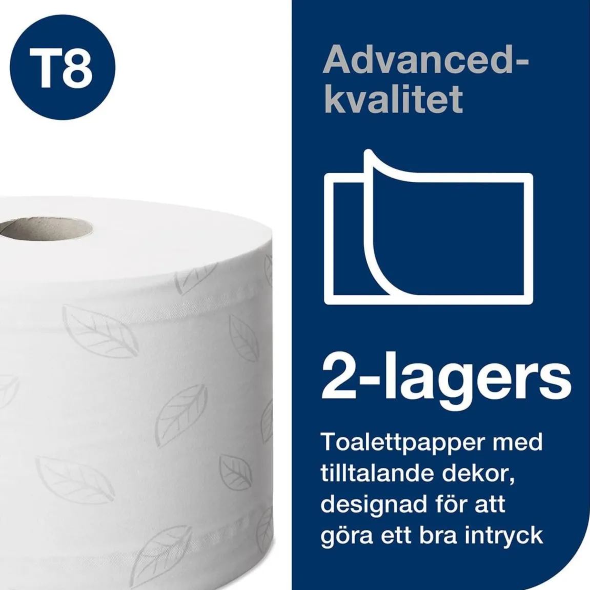 Toalettpapper Tork T8 SmartOne Advanced 2-lg Vit 207m