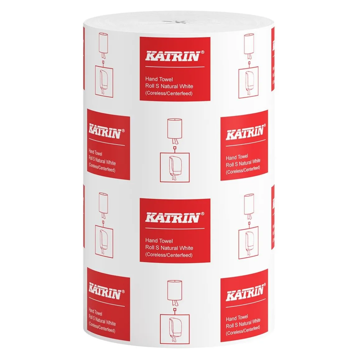 Torkrulle Katrin S Basic 1-lag Naturell vit 205mm x 100m