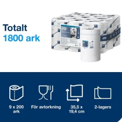 Torkrulle Tork M3 Reflex Advanced 2-lag Vit 194mmx67m