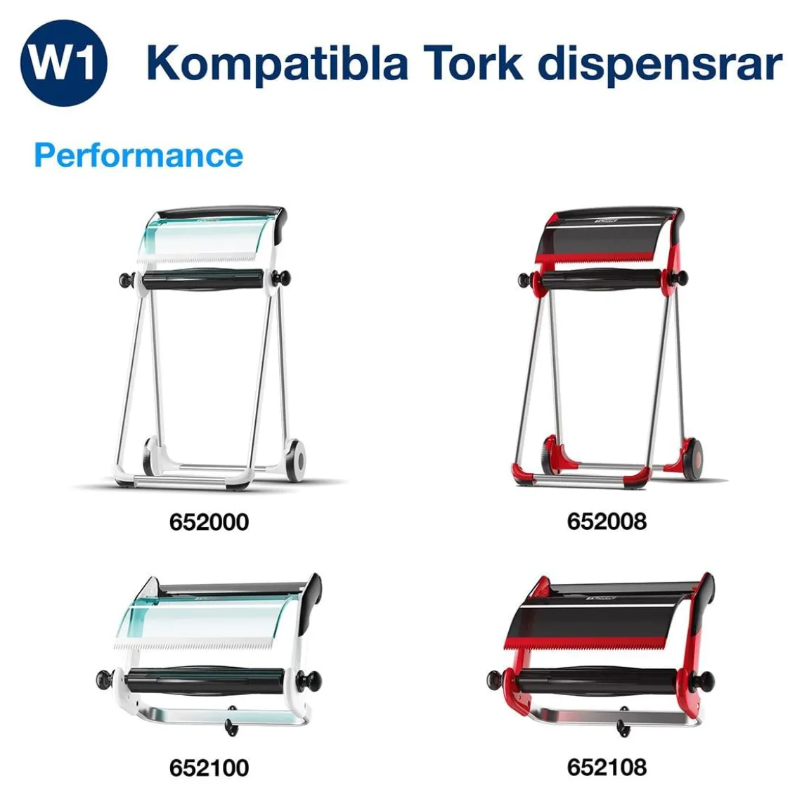 Torkrulle Tork W1/2/3 Kraftig 1-lag Vit 32cmx106m