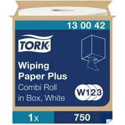 Torkrulle Tork W1/2/3 Plus 2-lag Vit 258mmx255m