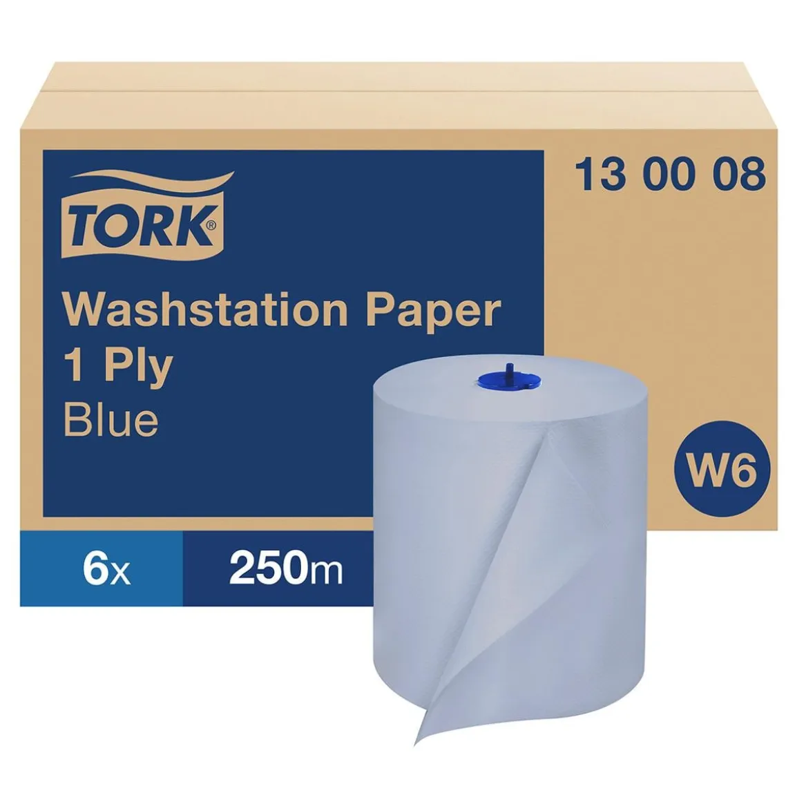Torkrulle Tork W6 Universal 1-lag Blå 195mm x 250m