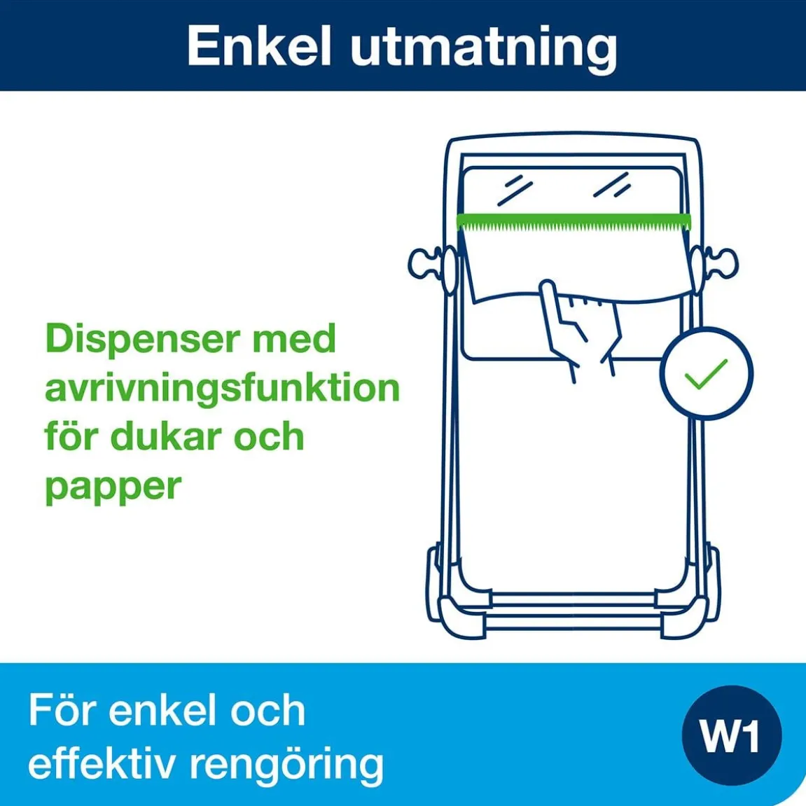 Torkrullställ Tork W1 Golv Med Hjul Röd/Svart