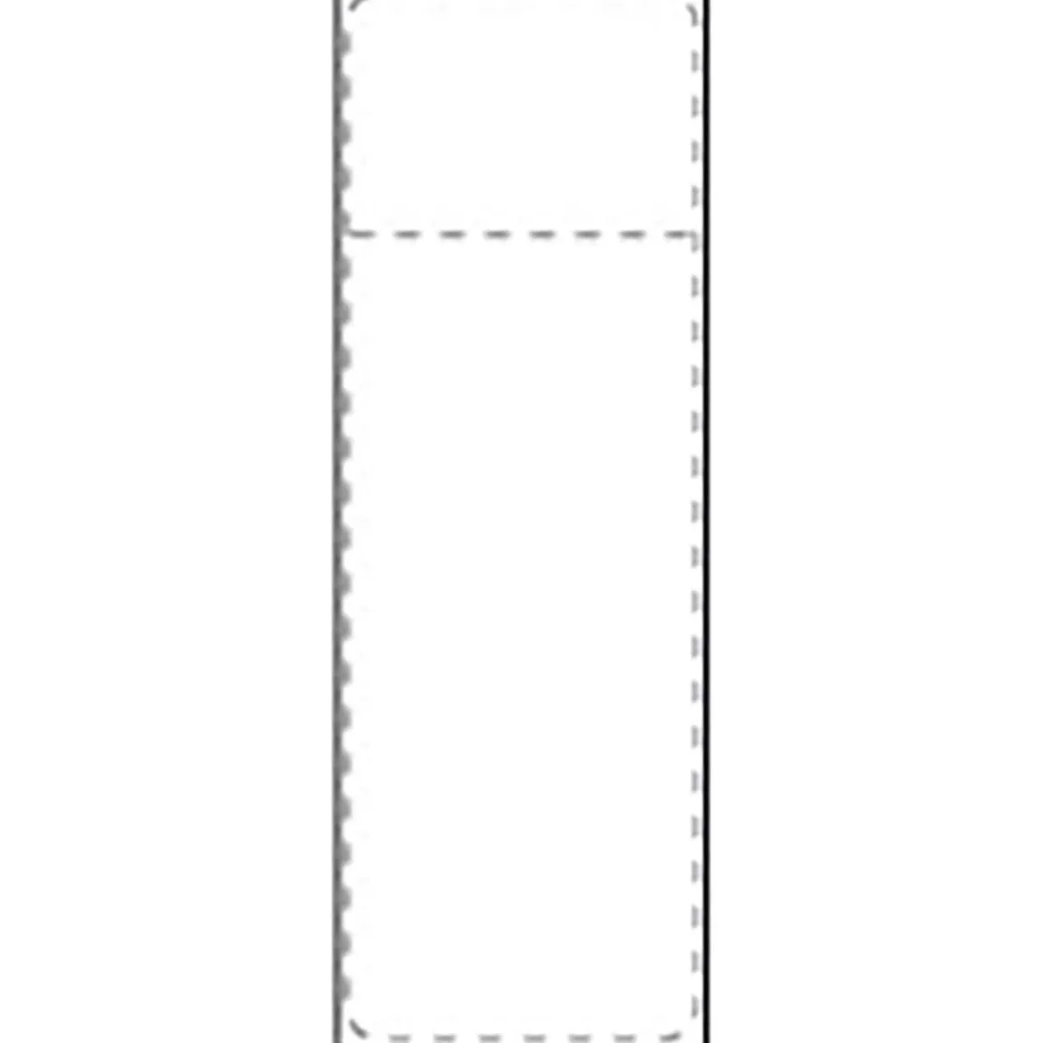 Transportetikett Termo Kärna 76mm 105x251mm