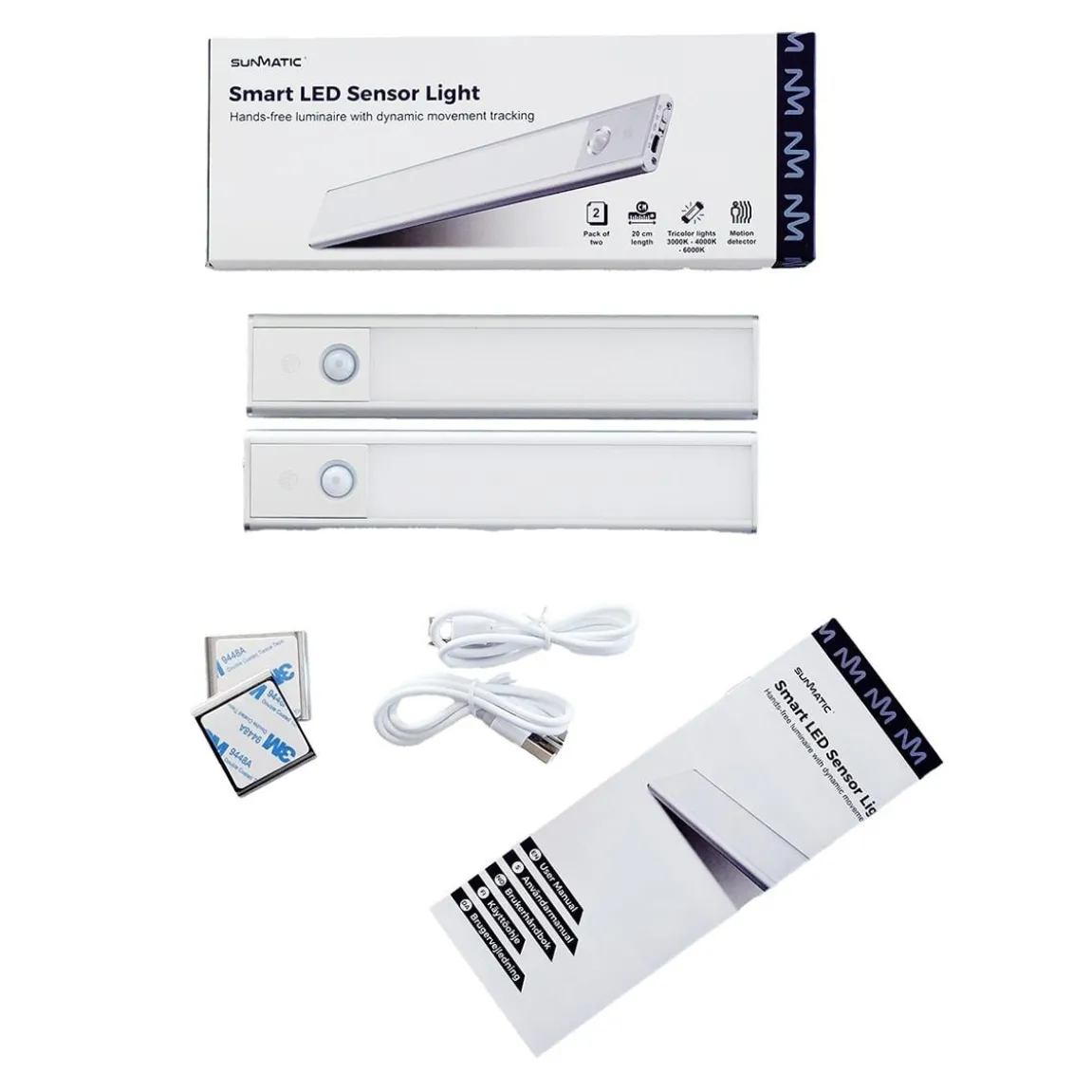 Trådlös Belysning Sunmatic Sensorlampa LED 20cm