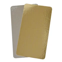 Tårtbricka Rekt. Guld/Silver 130c240mm