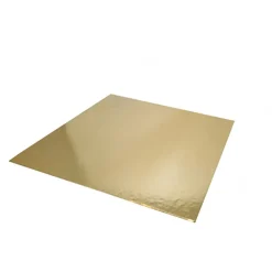 Tårtbricka Rekt. Guld/Silver 350x350mm