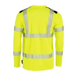 T-shirt långärm Worksafe 5710355 Klass 3 Varselgul/Svart 2XS
