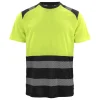 T-shirt Texstar TS22 Varselgul/Svart XL