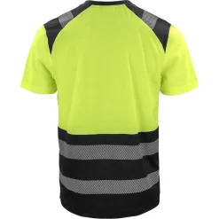 T-shirt Texstar TS22 Varselgul/Svart XL