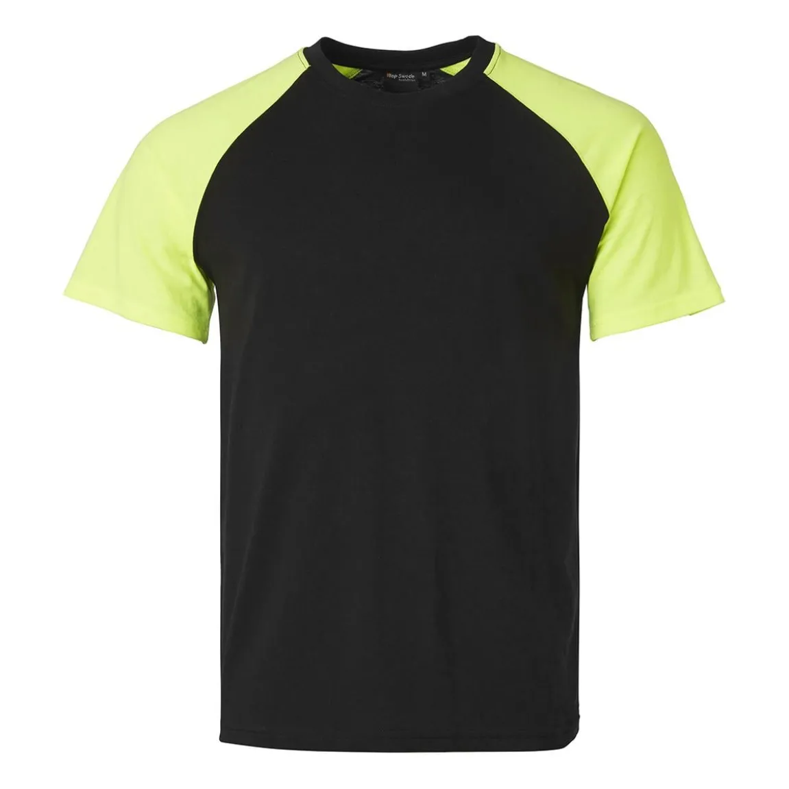 T-shirt Top Swede 225 Svart/Varselgul XS