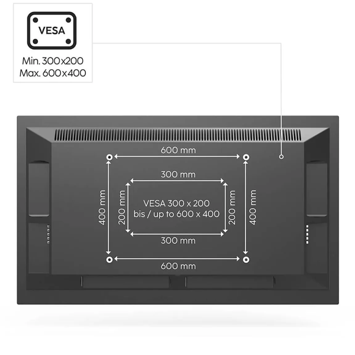 TV-Stativ Hama Golv Design Upp till 75" Valnötslook