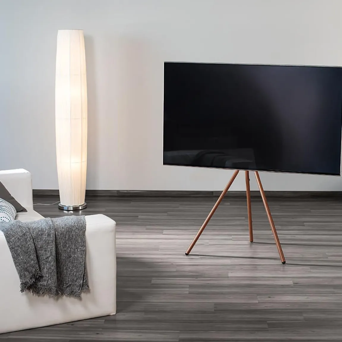 TV-Stativ Hama Golv Design Upp till 75" Valnötslook
