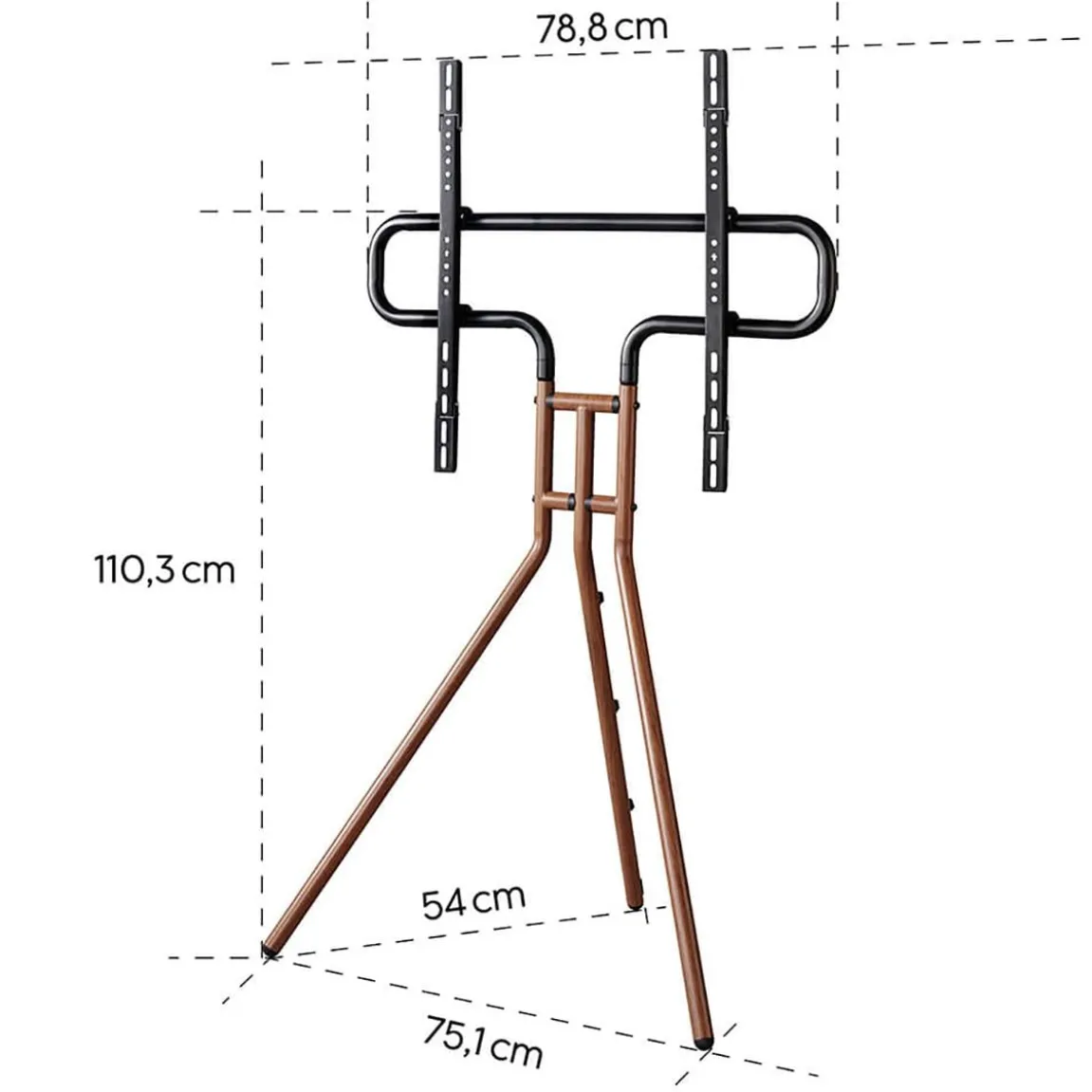 TV-Stativ Hama Golv Design Upp till 75" Valnötslook
