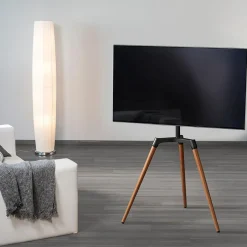 TV-Stativ Hama Golv Staflidesign Upp till 65" Bokträ