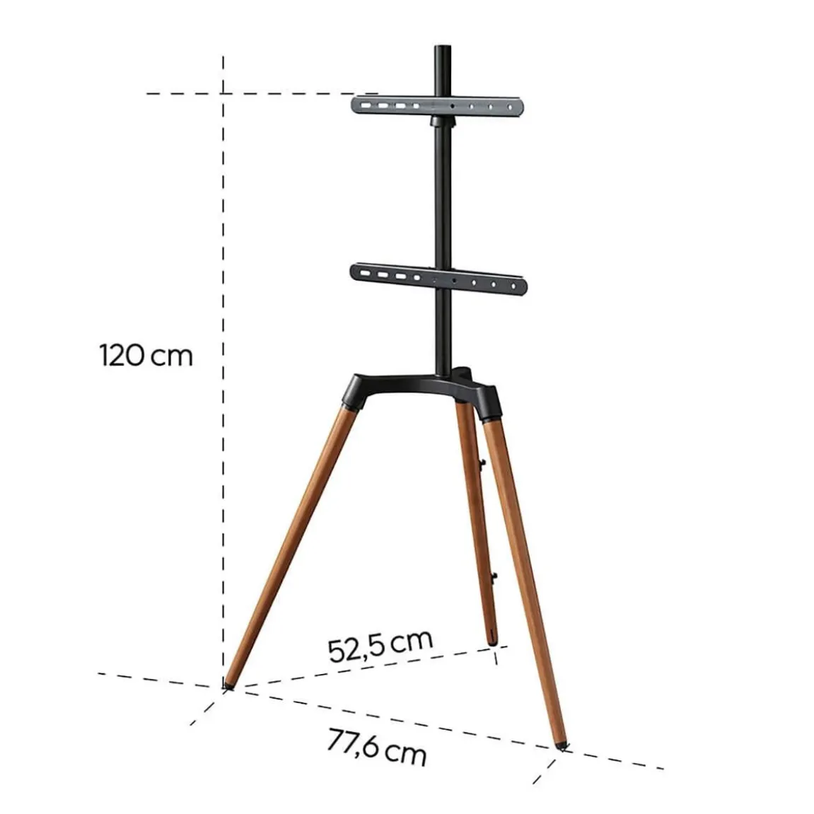 TV-Stativ Hama Golv Staflidesign Upp till 65" Bokträ
