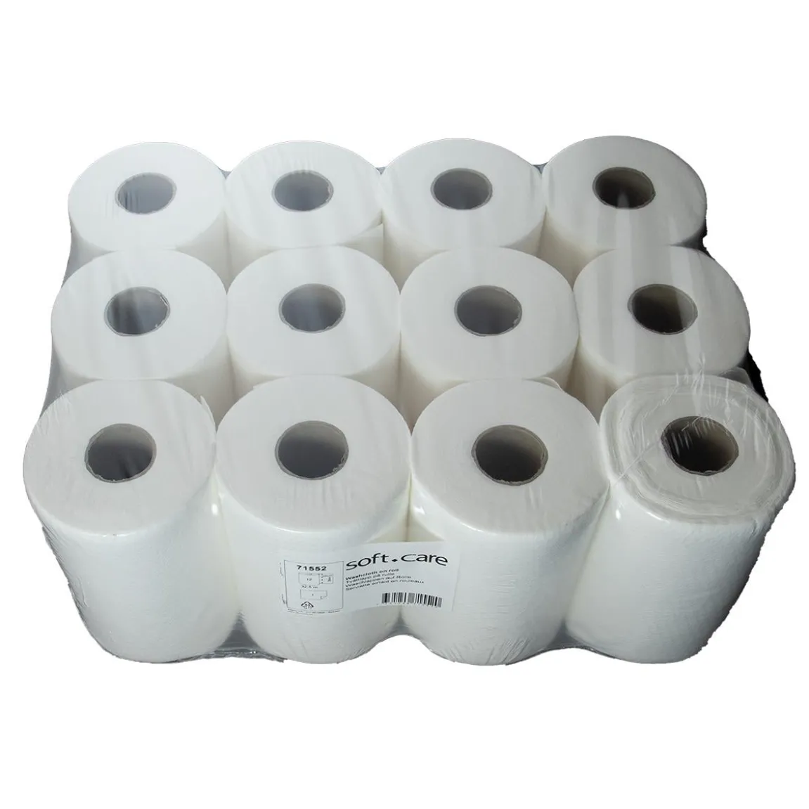 Tvättlapp Abena Airlaid Rulle 1-lag Vit 20x26cm