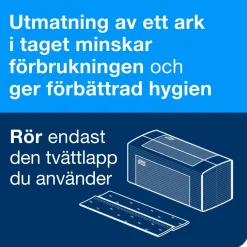 Tvättlapp Tork Advanced 6-lag Vit 25x19cm