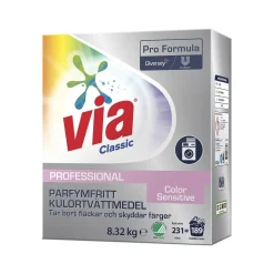 Tvättmedel Via Professional Color Plus Oparfymerad 8,32kg