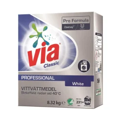 Tvättmedel Via Professional White Plus Parfymerad 8,32kg