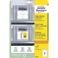 Underetikett Avery Förtryckt Vit/Ljusgrå 160x120mm