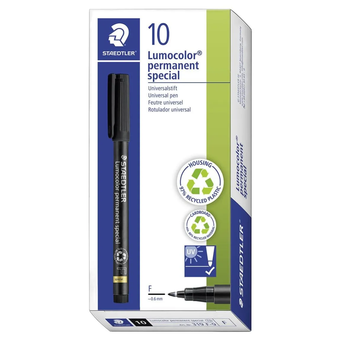 Universalpenna Staedtler Lumocolor 319 Perm. Special Svart 0,4mm