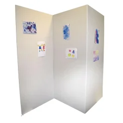 Utställningsskärm Smurfit Wellpapp 180x72cm 3-delad vit