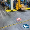 Varseldekal Durable "Använd skyddsskor" Blå Ø430mm