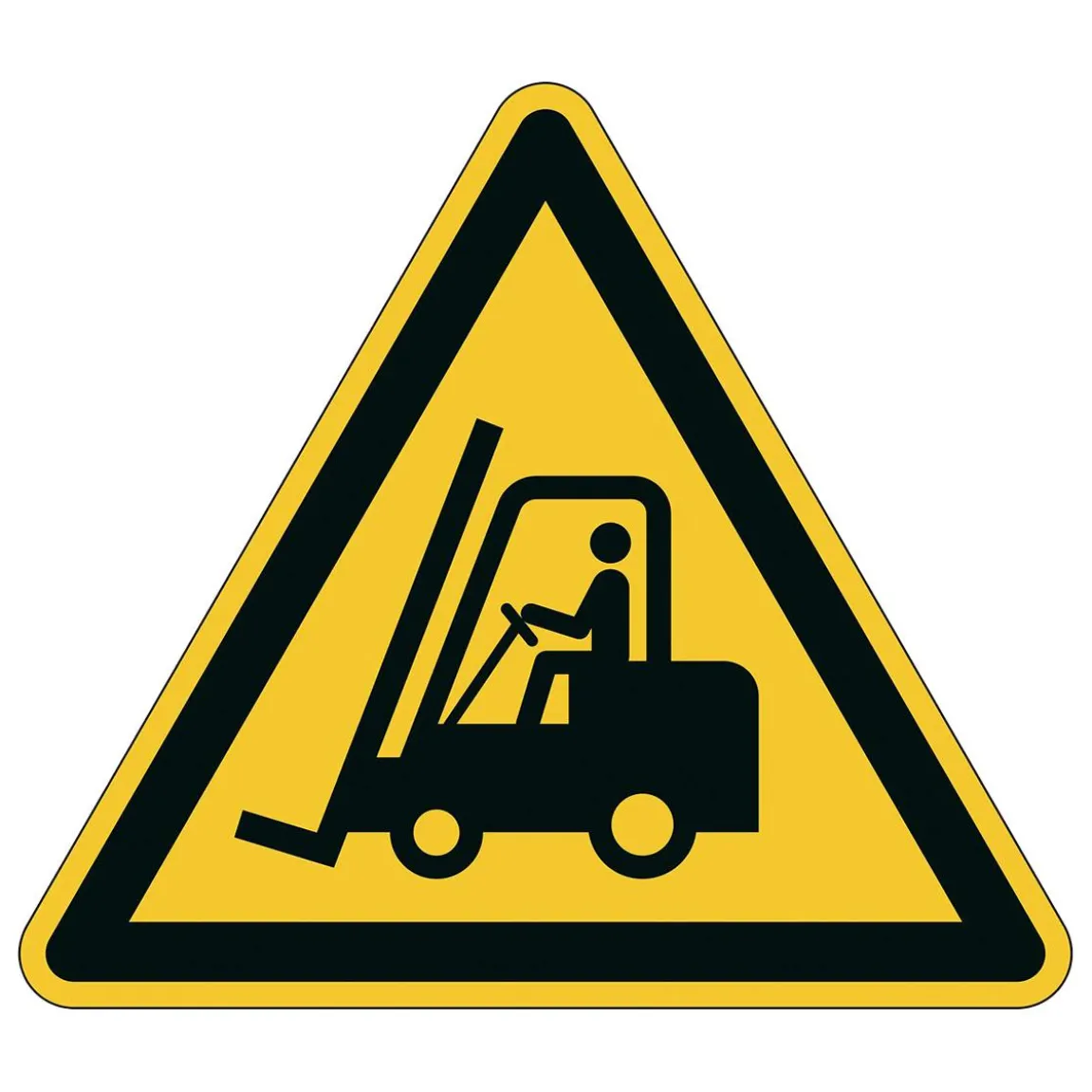 Varseldekal Durable "Varning för truckar" Gul Ø430mm