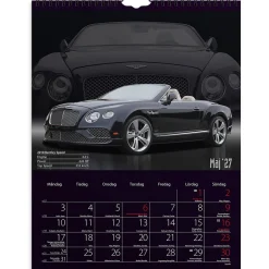 Väggkalender Burde 1723 Bilar 2027