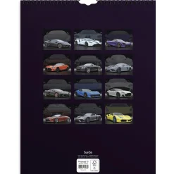 Väggkalender Burde 1723 Bilar 2027