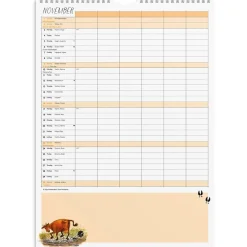 Väggkalender Burde 1760 Familjekalender Mamma Mu 2027 A3