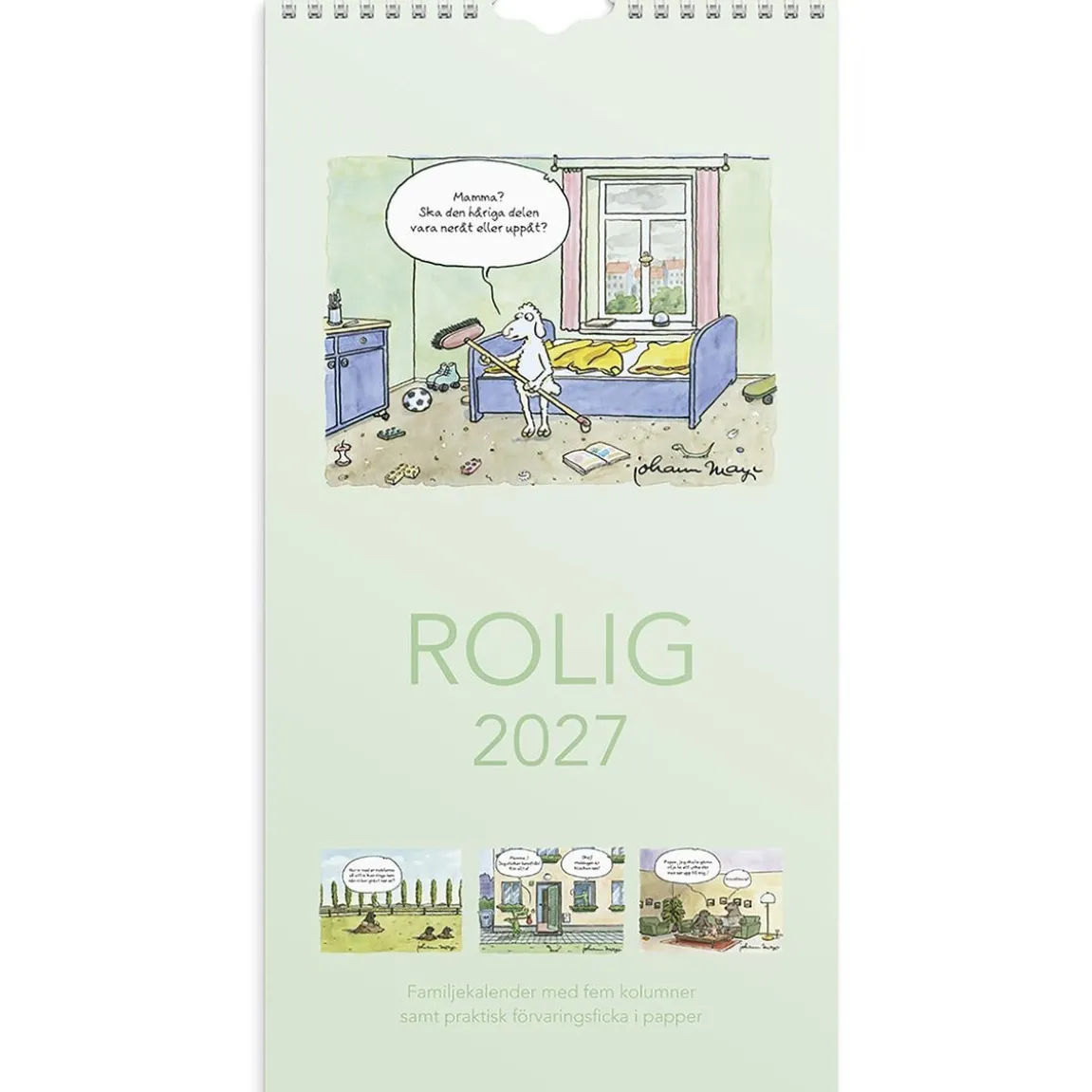 Väggkalender Burde 1758 Familjekalender Rolig 2027