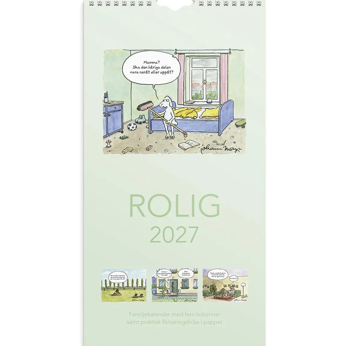Väggkalender Burde 1758 Familjekalender Rolig 2027