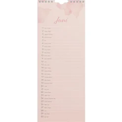 Väggkalender Burde 1890 Födelsedagar