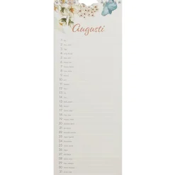 Väggkalender Burde 1890 Födelsedagar