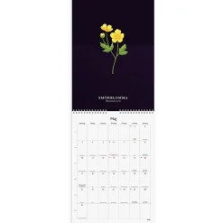 Väggkalender Burde 1799 Illustrerad Blomster 2027 A4