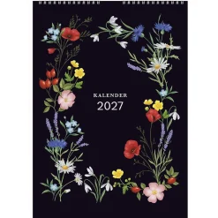 Väggkalender Burde 1799 Illustrerad Blomster 2027 A4