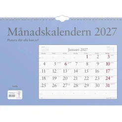Väggkalender Burde 1700 Månadskalendern 2027