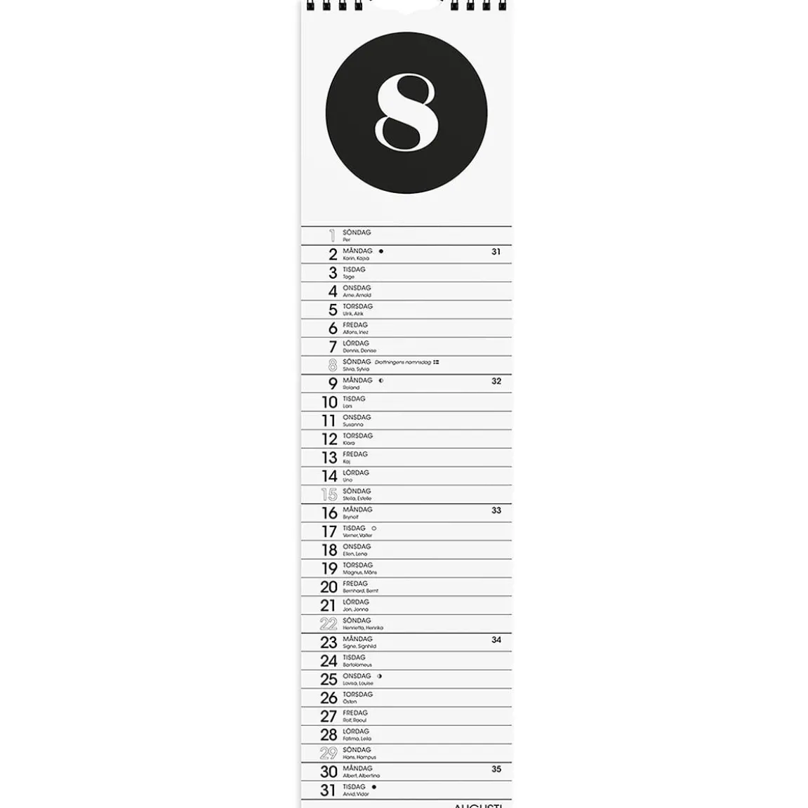 Väggkalender Burde 1768 Simple 2027